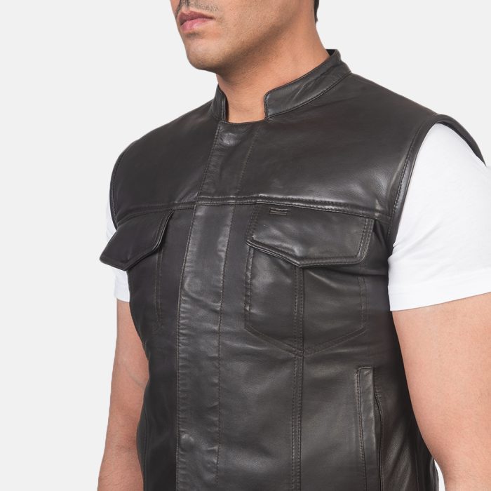 Atlas Moto Brown Leather Vest