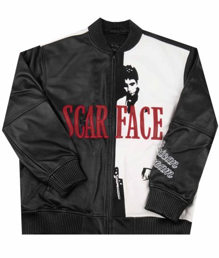 Men's Scarface Bomber Leather Jacket