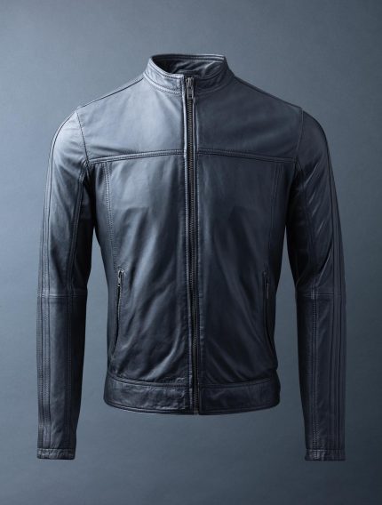 Eamont Leather Jacket in Graphite Grey